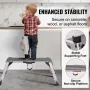 Folding Work Platform, 299.4 kg Load Capacity, Aluminum Drywall Stool Ladder, Heavy Duty Work Bench w/ Non-Slip Feet, Ideal for 