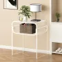 VEVOR Acrylic Side Table, 2 Tiers Clear Bedside Table with Storage Shelf, Modern Rectangle Acrylic End Desk, Transparent Thick N