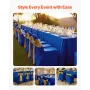 VEVOR 50 Pcs Blue Chair Covers, Polyester Spandex Chair Cover, Stretch Slipcovers for Wedding Party Dining Banquet Flat-Front Ch