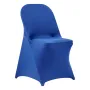 VEVOR 50 Pcs Blue Chair Covers, Polyester Spandex Chair Cover, Stretch Slipcovers for Wedding Party Dining Banquet Flat-Front Ch