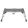 Folding Work Platform, 299.4 kg Load Capacity, Aluminum Drywall Stool Ladder, Heavy Duty Work Bench w/ Non-Slip Feet, Ideal for 