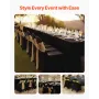 VEVOR 30 Pcs Black Chair Covers, Polyester Spandex Chair Cover, Stretch Slipcovers for Wedding Party Dining Banquet Flat-Front C
