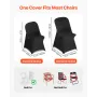VEVOR 30 Pcs Black Chair Covers, Polyester Spandex Chair Cover, Stretch Slipcovers for Wedding Party Dining Banquet Flat-Front C