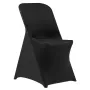 VEVOR 30 stk Sort stolebetræk, polyester spandex stolebetræk, strækbetræk til bryllupsfest middagsbanket flad front C