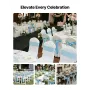 Satin Chair Sashes Bows, 100PCS Chair Ribbon Ties Back Sash, 7 x 108 inch, Light Blue Wedding Reception Decoration, for Wedding 