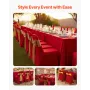 VEVOR 50 Pcs Red Chair Covers, Polyester Spandex Chair Cover, Stretch Slipcovers for Wedding Party Dining Banquet Flat-Front Cha