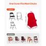 VEVOR 50 Pcs Red Chair Covers, Polyester Spandex Chair Cover, Stretch Slipcovers for Wedding Party Dining Banquet Flat-Front Cha