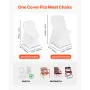 VEVOR 30 Pcs White Chair Covers, Polyester Spandex Chair Cover, Stretch Slipcovers for Wedding Party Dining Banquet Flat-Front C