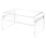 VEVOR Acrylic Coffee Table, 2 Tiers Center Table with Storage Shelf, Modern Rectangle Acrylic Coffee Desk, Ideal for Dining Room