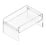 VEVOR Acrylic Coffee Table, 2 Tiers Center Table with Storage Shelf, Modern Rectangle Acrylic Coffee Desk, Ideal for Dining Room