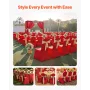VEVOR 50 Pcs Red Chair Covers, Polyester Spandex Chair Cover, Stretch Slipcovers for Wedding Party Dining Banquet Flat-Front Cha