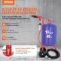 10Gal/40L Sandblaster Equipped with Nozzle Shut-Off Valve Pressure Gauge Ceramic Nozzle 2.5m Hose Filling Funnel Watertrap 6\" R