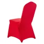 50 Pcs Red Chair Covers, Polyester Spandex Chair Cover, Stretch Slipcovers for Wedding Party Dining Banquet Flat-Front Chair Cov