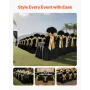 VEVOR 30 Pcs Black Chair Covers, Polyester Spandex Chair Cover, Stretch Slipcovers for Wedding Party Dining Banquet Flat-Front C