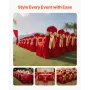 VEVOR 30 Pcs Red Chair Covers, Polyester Spandex Chair Cover, Stretch Slipcovers for Wedding Party Dining Banquet Flat-Front Cha