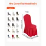 VEVOR 30 Pcs Red Chair Covers, Polyester Spandex Chair Cover, Stretch Slipcovers for Wedding Party Dining Banquet Flat-Front Cha