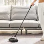 Carpet Sweeper, 20 cm Sweeping Paths, Floor Sweeper Manual Non Electric, 300 ml Dustbin Capacity with Comb for Home Office Rugs 