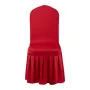 VEVOR 30 Pcs Red Chair Covers, Polyester Spandex Chair Cover, Stretch Slipcovers for Wedding Party Dining Banquet Flat-Front Cha
