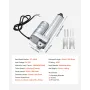 VEVOR 12V Linear Actuator, 101.6mm Stroke IP65 Waterproof Linear Actuator, 3000N 5mm/s Motion Actuators with Mounting Brackets f