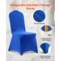 VEVOR 50 Pcs Royal Blue Chair Covers, Polyester Spandex Chair Cover, Stretch Slipcovers for Wedding Party Dining Banquet Flat-Fr