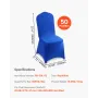 VEVOR 50 Pcs Royal Blue Chair Covers, Polyester Spandex Chair Cover, Stretch Slipcovers for Wedding Party Dining Banquet Flat-Fr