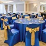 VEVOR 50 Pcs Royal Blue Chair Covers, Polyester Spandex Chair Cover, Stretch Slipcovers for Wedding Party Dining Banquet Flat-Fr