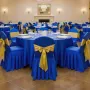 30 Pcs Blue Chair Covers, Polyester Spandex Chair Cover, Stretch Slipcovers for Wedding Party Dining Banquet Flat-Front Chair Co