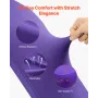 50 Pcs Purple Chair Covers, Polyester Spandex Chair Cover, Stretch Slipcovers for Wedding Party Dining Banquet Flat-Front Chair 