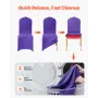 50 Pcs Purple Chair Covers, Polyester Spandex Chair Cover, Stretch Slipcovers for Wedding Party Dining Banquet Flat-Front Chair 
