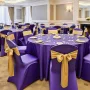 50 Pcs Purple Chair Covers, Polyester Spandex Chair Cover, Stretch Slipcovers for Wedding Party Dining Banquet Flat-Front Chair 