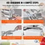 Commercial Ice Shaver Crusher, 661lbs Per Hour Electric Snow Cone Maker, 350W Shaved Ice Machine with Dual Blades for Parties