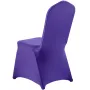 VEVOR 50 Pcs Purple Chair Covers, Polyester Spandex Chair Cover, Stretch Slipcovers for Wedding Party Dining Banquet Flat-Front 