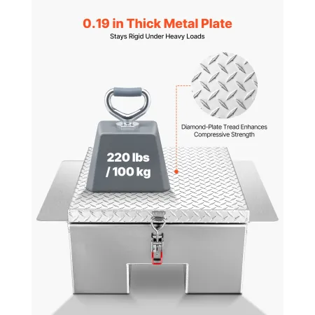 Truck Bed Værktøjskasse, Heavy Duty Aluminium Værktøjskasse med