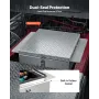 Truck Bed Tool Box, Heavy Duty Aluminum Tool Box with Diamond Plate, Storage Toolbox Chest Organizer Supports up to 100 kg, Idea