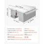 Truck Bed Tool Box, Heavy Duty Aluminum Tool Box with Diamond Plate, Storage Toolbox Chest Organizer Supports up to 100 kg, Idea