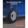 VEVOR Shipping Container Wheels 8-Lug Wheels Kit, Heavy Duty Shipping Container Accessories with Ratchet Tie Down-Moves 6 m-12 m