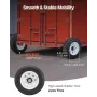 VEVOR Shipping Container Wheels 8-Lug Wheels Kit, Heavy Duty Shipping Container Accessories with Ratchet Tie Down-Moves 6 m-12 m