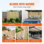 Natural Rolled Bamboo Fence Bamboo Panel 4 ft H x 8 ft L x 0.75 in D.