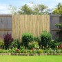 Natural Rolled Bamboo Fence Bamboo Panel 4 ft H x 8 ft L x 0.75 in D.