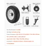 VEVOR Shipping Container Wheels 8-Lug Wheels Kit, Heavy Duty Shipping Container Accessories with Ratchet Tie Down-Moves 6 m-12 m