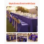 VEVOR 50 Pcs Purple Chair Covers, Polyester Spandex Chair Cover, Stretch Slipcovers for Wedding Party Dining Banquet Flat-Front 