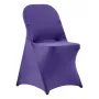 VEVOR 50 Pcs Purple Chair Covers, Polyester Spandex Chair Cover, Stretch Slipcovers for Wedding Party Dining Banquet Flat-Front 