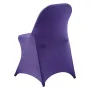 50 Pcs Purple Chair Covers, Polyester Spandex Chair Cover, Stretch Slipcovers for Wedding Party Dining Banquet Flat-Front Chair 
