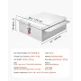 Truck Bed Tool Box, Heavy Duty Aluminum Tool Box with Diamond Plate, Storage Toolbox Chest Organizer Supports up to 100 kg, Idea