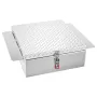 Truck Bed Tool Box, Heavy Duty Aluminum Tool Box with Diamond Plate, Storage Toolbox Chest Organizer Supports up to 100 kg, Idea