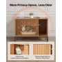 VEVOR Cat Litter Box Enclosure Furniture, 80 cm Hidden Litter Box Cabinet with Scratch Pad & Storage, Waterproof Cat Washroom En