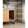 Cat Litter Box Enclosure Furniture, 80 cm Hidden Litter Box Cabinet with Scratch Pad & Storage, Waterproof Cat Washroom End Tabl