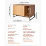 Cat Litter Box Enclosure Furniture, 80 cm Hidden Litter Box Cabinet with Scratch Pad & Storage, Waterproof Cat Washroom End Tabl