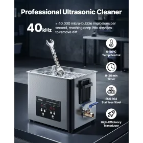 10L ultralydsrenser, professionel ultralydsrensermaskine med