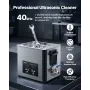 10L Ultrasonic Cleaner, Professional Ultrasonic Cleaner Machine with Cleaning Basket & Digital Display, 180W Stainless Steel 40k